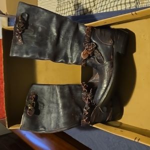 Bed Stu Navy Red Eclipse Boots